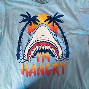 Blue boys novelty short sleeve shirt